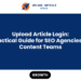 Upload Article Login